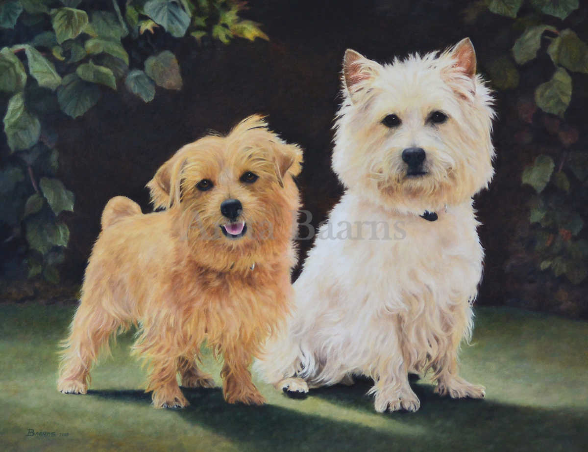 Chessie and Willow Oil on Linen, 2015